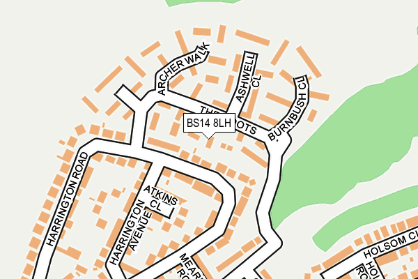 BS14 8LH map - OS OpenMap – Local (Ordnance Survey) BS14 8LH map - OS OpenMap – Local (Ordnance Survey)