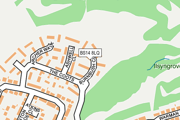 BS14 8LQ map - OS OpenMap – Local (Ordnance Survey) BS14 8LQ map - OS OpenMap – Local (Ordnance Survey)