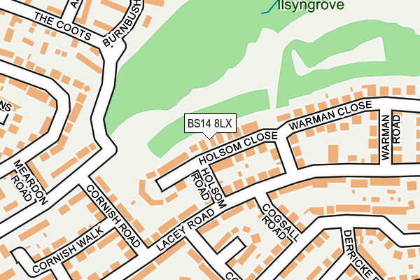BS14 8LX map - OS OpenMap – Local (Ordnance Survey) BS14 8LX map - OS OpenMap – Local (Ordnance Survey)