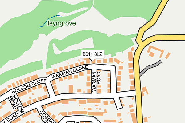 BS14 8LZ map - OS OpenMap – Local (Ordnance Survey) BS14 8LZ map - OS OpenMap – Local (Ordnance Survey)