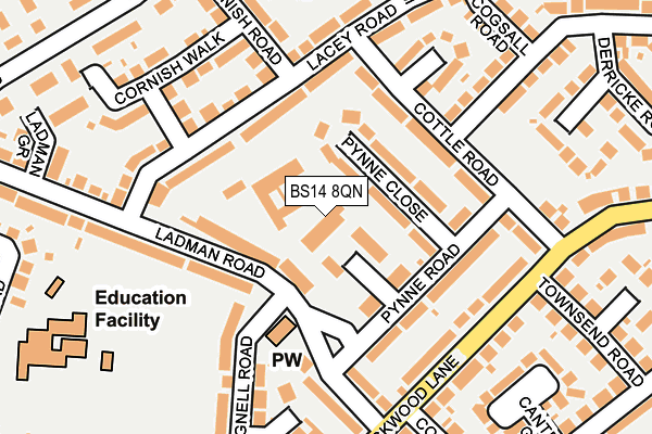 BS14 8QN map - OS OpenMap – Local (Ordnance Survey) BS14 8QN map - OS OpenMap – Local (Ordnance Survey)