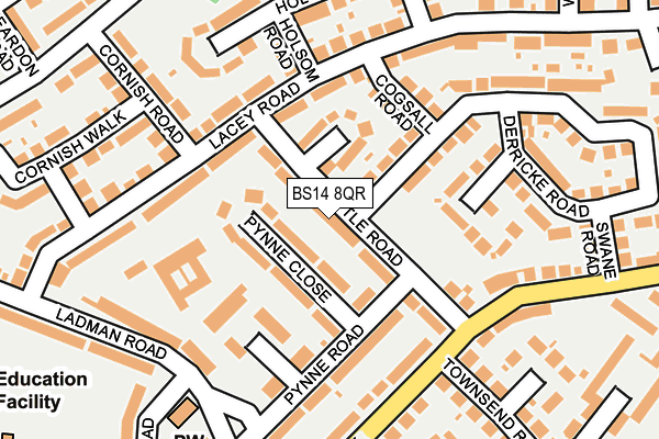 BS14 8QR map - OS OpenMap – Local (Ordnance Survey) BS14 8QR map - OS OpenMap – Local (Ordnance Survey)