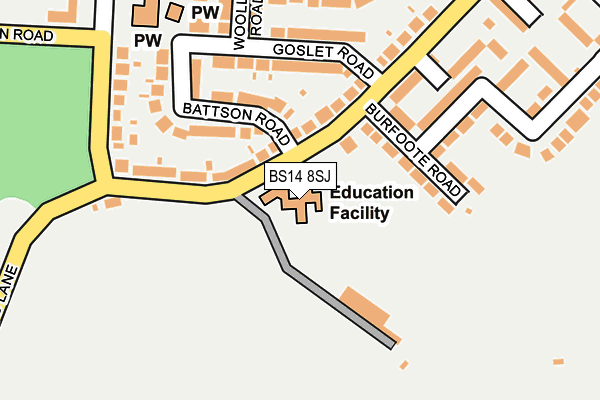 BS14 8SJ map - OS OpenMap – Local (Ordnance Survey) BS14 8SJ map - OS OpenMap – Local (Ordnance Survey)