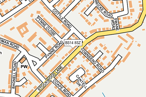 BS14 8SZ map - OS OpenMap – Local (Ordnance Survey) BS14 8SZ map - OS OpenMap – Local (Ordnance Survey)