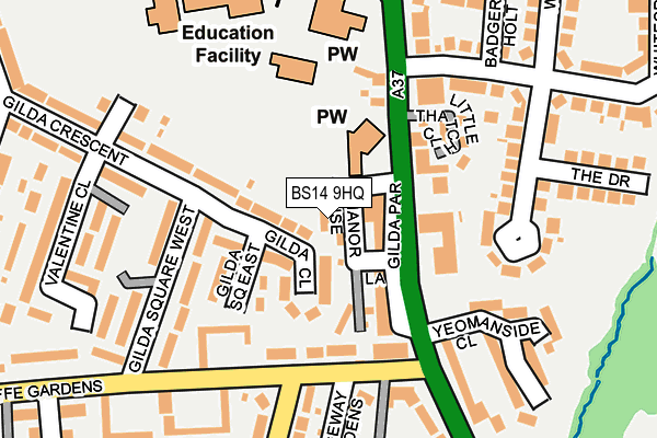 BS14 9HQ map - OS OpenMap – Local (Ordnance Survey) BS14 9HQ map - OS OpenMap – Local (Ordnance Survey)