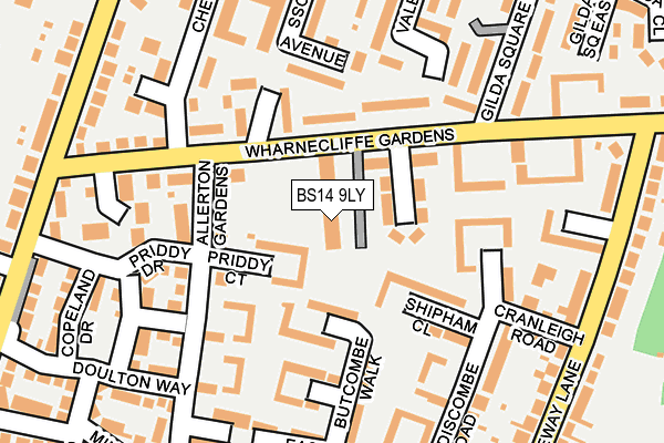 BS14 9LY map - OS OpenMap – Local (Ordnance Survey) BS14 9LY map - OS OpenMap – Local (Ordnance Survey)