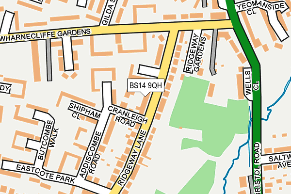 BS14 9QH map - OS OpenMap – Local (Ordnance Survey) BS14 9QH map - OS OpenMap – Local (Ordnance Survey)