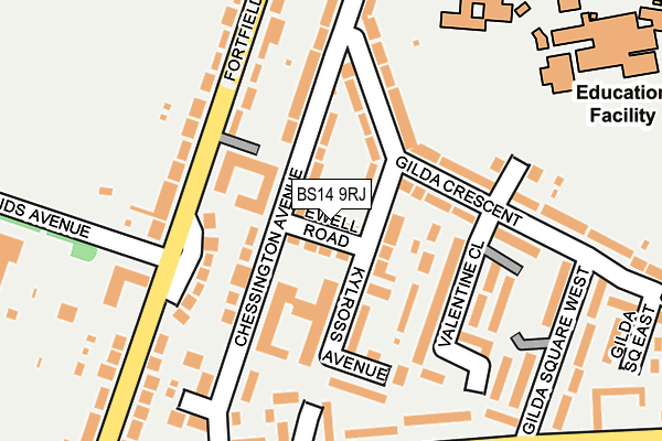 BS14 9RJ map - OS OpenMap – Local (Ordnance Survey) BS14 9RJ map - OS OpenMap – Local (Ordnance Survey)