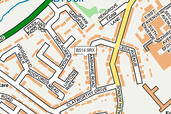 BS14 9RX map - OS OpenMap – Local (Ordnance Survey) BS14 9RX map - OS OpenMap – Local (Ordnance Survey)
