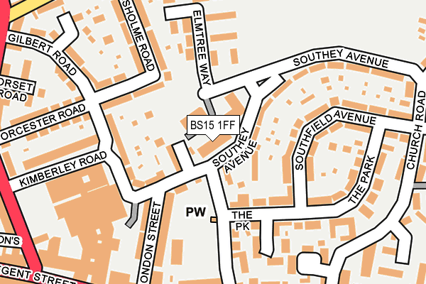 BS15 1FF map - OS OpenMap – Local (Ordnance Survey) BS15 1FF map - OS OpenMap – Local (Ordnance Survey)