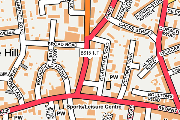 BS15 1JT map - OS OpenMap – Local (Ordnance Survey) BS15 1JT map - OS OpenMap – Local (Ordnance Survey)