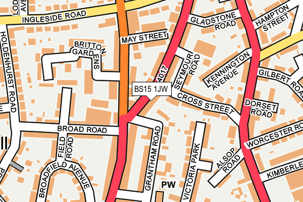 BS15 1JW map - OS OpenMap – Local (Ordnance Survey) BS15 1JW map - OS OpenMap – Local (Ordnance Survey)