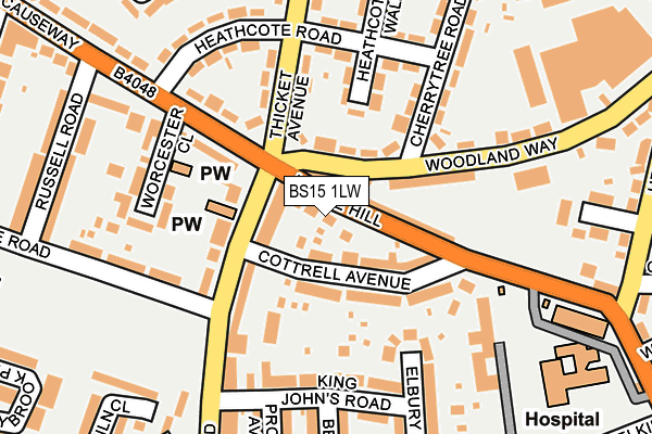 BS15 1LW map - OS OpenMap – Local (Ordnance Survey) BS15 1LW map - OS OpenMap – Local (Ordnance Survey)