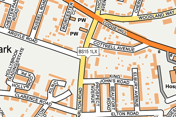 BS15 1LX map - OS OpenMap – Local (Ordnance Survey) BS15 1LX map - OS OpenMap – Local (Ordnance Survey)