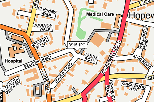 BS15 1PQ map - OS OpenMap – Local (Ordnance Survey) BS15 1PQ map - OS OpenMap – Local (Ordnance Survey)