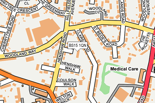 BS15 1QN map - OS OpenMap – Local (Ordnance Survey) BS15 1QN map - OS OpenMap – Local (Ordnance Survey)