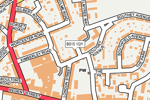 BS15 1QY map - OS OpenMap – Local (Ordnance Survey)