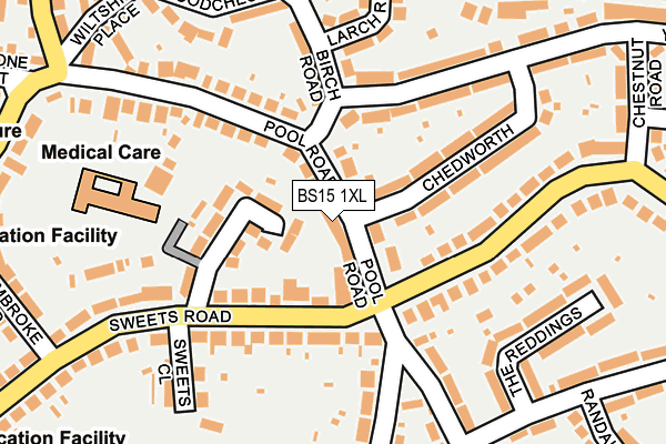 BS15 1XL map - OS OpenMap – Local (Ordnance Survey) BS15 1XL map - OS OpenMap – Local (Ordnance Survey)