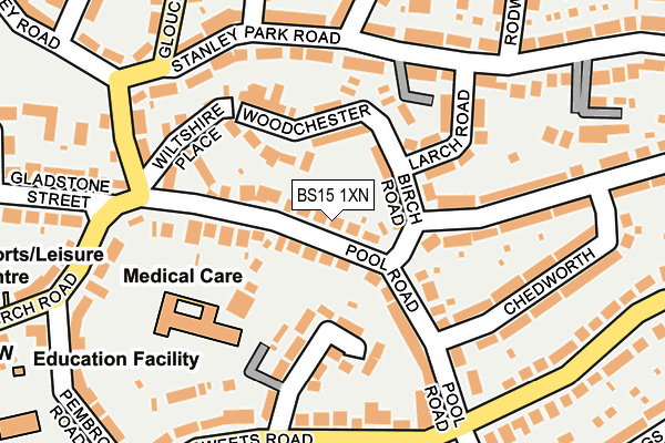 BS15 1XN map - OS OpenMap – Local (Ordnance Survey) BS15 1XN map - OS OpenMap – Local (Ordnance Survey)