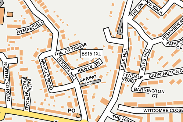 BS15 1XU map - OS OpenMap – Local (Ordnance Survey) BS15 1XU map - OS OpenMap – Local (Ordnance Survey)