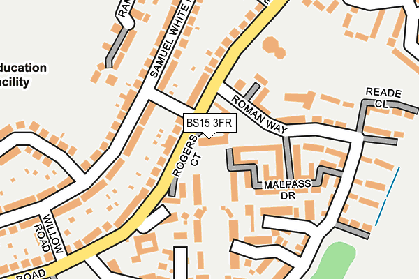 BS15 3FR map - OS OpenMap – Local (Ordnance Survey) BS15 3FR map - OS OpenMap – Local (Ordnance Survey)
