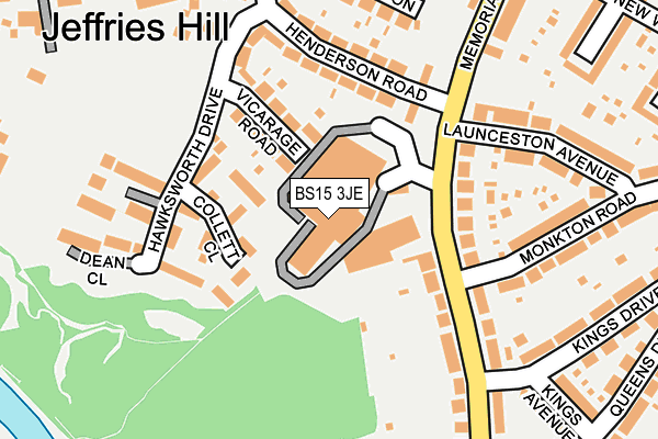 BS15 3JE map - OS OpenMap – Local (Ordnance Survey) BS15 3JE map - OS OpenMap – Local (Ordnance Survey)
