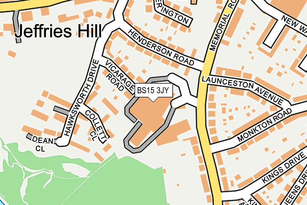 BS15 3JY map - OS OpenMap – Local (Ordnance Survey) BS15 3JY map - OS OpenMap – Local (Ordnance Survey)