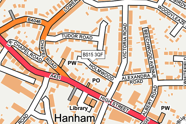 BS15 3QF map - OS OpenMap – Local (Ordnance Survey) BS15 3QF map - OS OpenMap – Local (Ordnance Survey)