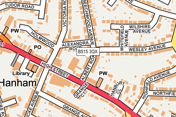 BS15 3QX map - OS OpenMap – Local (Ordnance Survey) BS15 3QX map - OS OpenMap – Local (Ordnance Survey)