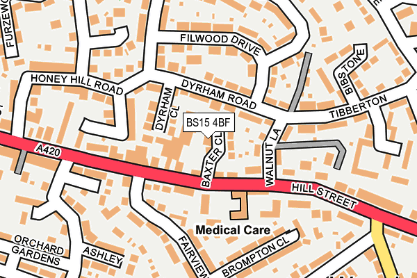 BS15 4BF map - OS OpenMap – Local (Ordnance Survey) BS15 4BF map - OS OpenMap – Local (Ordnance Survey)