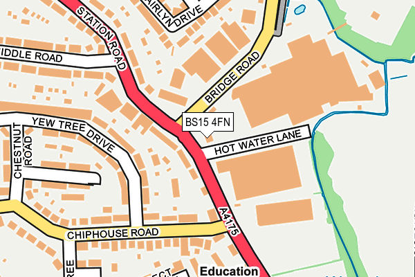 BS15 4FN map - OS OpenMap – Local (Ordnance Survey) BS15 4FN map - OS OpenMap – Local (Ordnance Survey)