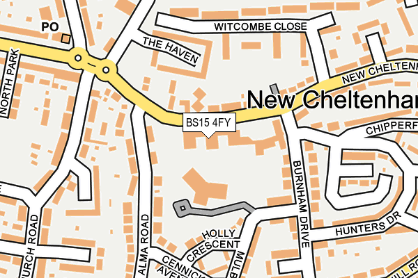 BS15 4FY map - OS OpenMap – Local (Ordnance Survey) BS15 4FY map - OS OpenMap – Local (Ordnance Survey)