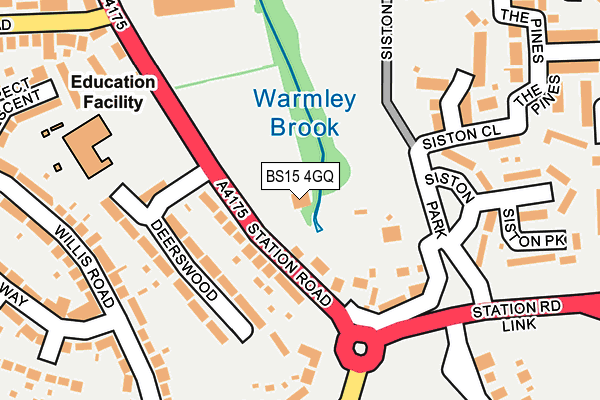 BS15 4GQ map - OS OpenMap – Local (Ordnance Survey)