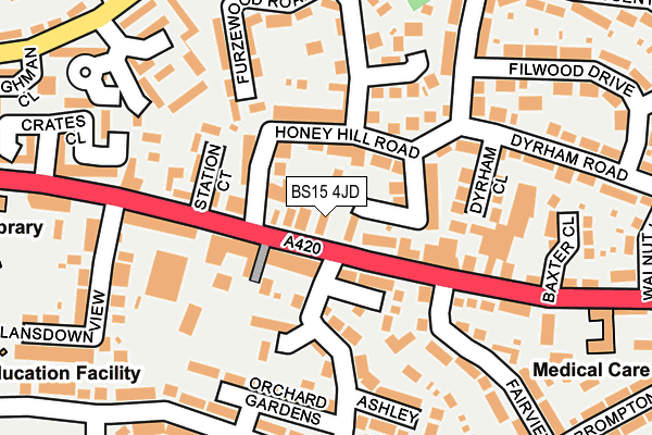 BS15 4JD map - OS OpenMap – Local (Ordnance Survey) BS15 4JD map - OS OpenMap – Local (Ordnance Survey)