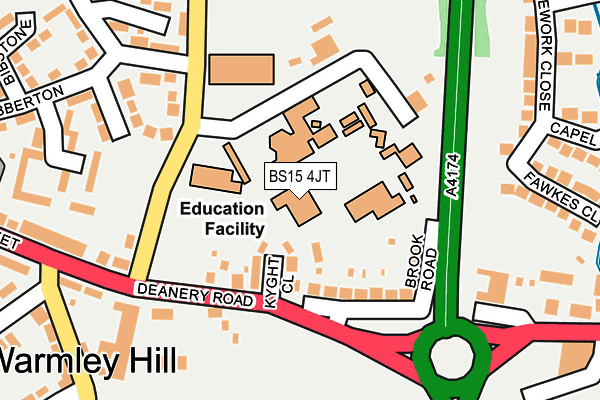 BS15 4JT map - OS OpenMap – Local (Ordnance Survey) BS15 4JT map - OS OpenMap – Local (Ordnance Survey)