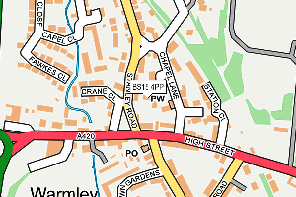 BS15 4PP map - OS OpenMap – Local (Ordnance Survey) BS15 4PP map - OS OpenMap – Local (Ordnance Survey)