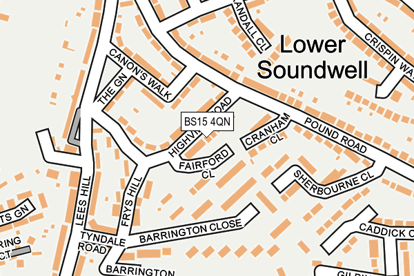 BS15 4QN map - OS OpenMap – Local (Ordnance Survey) BS15 4QN map - OS OpenMap – Local (Ordnance Survey)