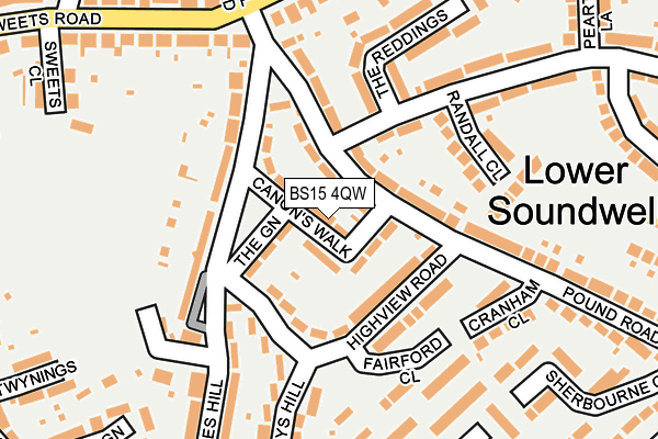 BS15 4QW map - OS OpenMap – Local (Ordnance Survey) BS15 4QW map - OS OpenMap – Local (Ordnance Survey)