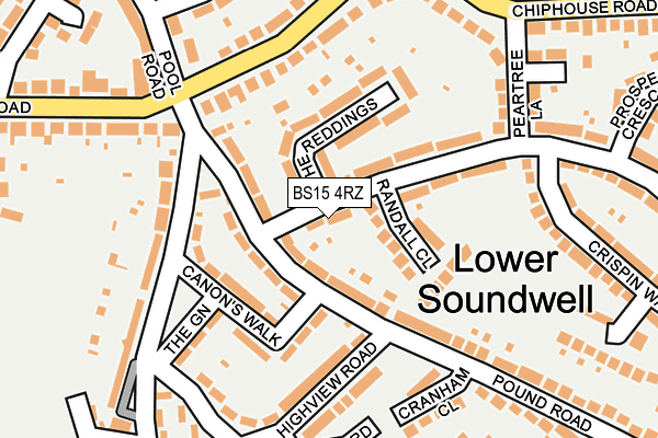 BS15 4RZ map - OS OpenMap – Local (Ordnance Survey) BS15 4RZ map - OS OpenMap – Local (Ordnance Survey)