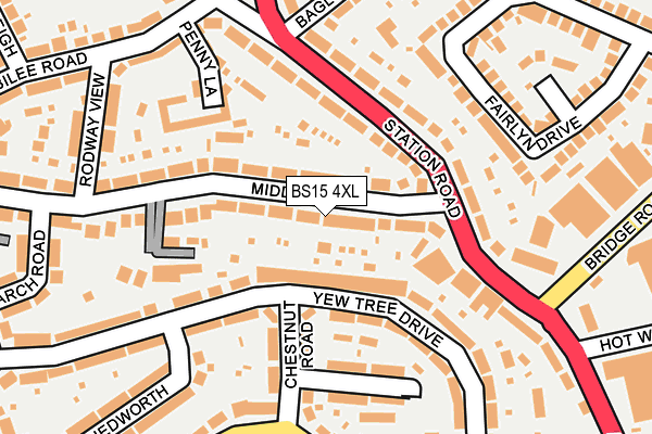 BS15 4XL map - OS OpenMap – Local (Ordnance Survey) BS15 4XL map - OS OpenMap – Local (Ordnance Survey)