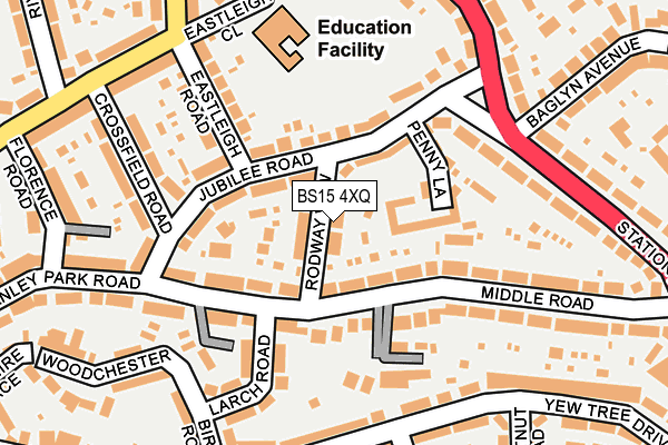 BS15 4XQ map - OS OpenMap – Local (Ordnance Survey) BS15 4XQ map - OS OpenMap – Local (Ordnance Survey)