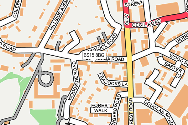 BS15 8BG map - OS OpenMap – Local (Ordnance Survey) BS15 8BG map - OS OpenMap – Local (Ordnance Survey)
