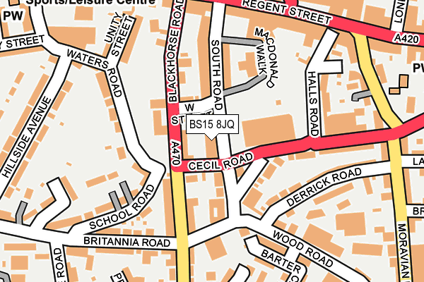 BS15 8JQ map - OS OpenMap – Local (Ordnance Survey) BS15 8JQ map - OS OpenMap – Local (Ordnance Survey)