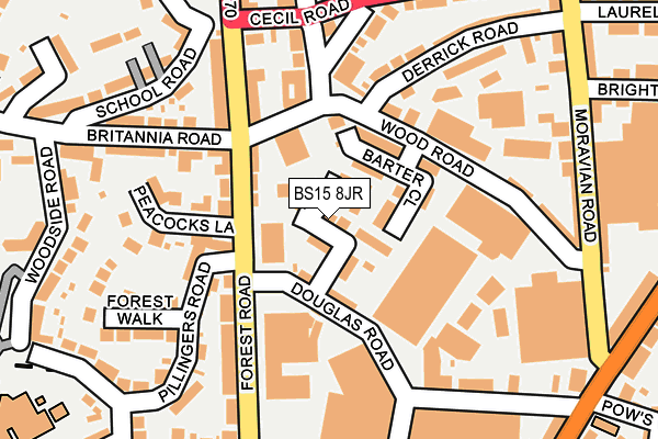 BS15 8JR map - OS OpenMap – Local (Ordnance Survey) BS15 8JR map - OS OpenMap – Local (Ordnance Survey)