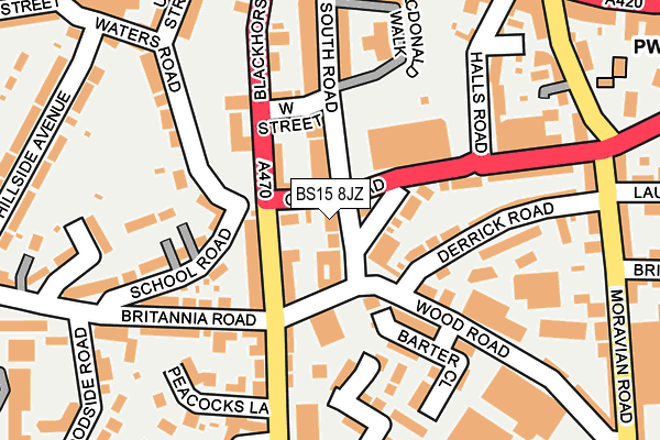 BS15 8JZ map - OS OpenMap – Local (Ordnance Survey) BS15 8JZ map - OS OpenMap – Local (Ordnance Survey)