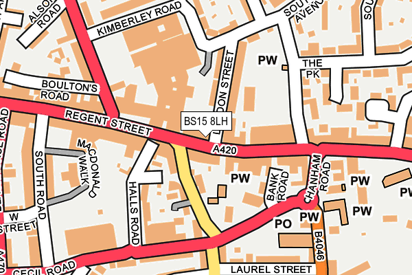 BS15 8LH map - OS OpenMap – Local (Ordnance Survey) BS15 8LH map - OS OpenMap – Local (Ordnance Survey)