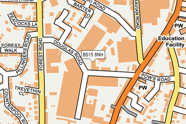 BS15 8NH map - OS OpenMap – Local (Ordnance Survey) BS15 8NH map - OS OpenMap – Local (Ordnance Survey)