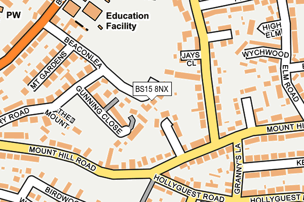 BS15 8NX map - OS OpenMap – Local (Ordnance Survey) BS15 8NX map - OS OpenMap – Local (Ordnance Survey)