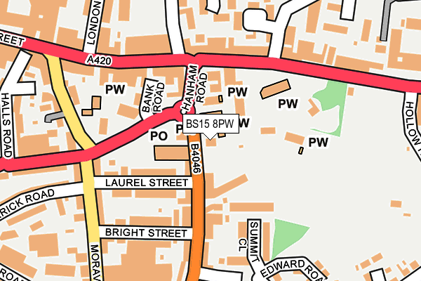 BS15 8PW map - OS OpenMap – Local (Ordnance Survey)