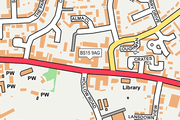 BS15 9AG map - OS OpenMap – Local (Ordnance Survey) BS15 9AG map - OS OpenMap – Local (Ordnance Survey)